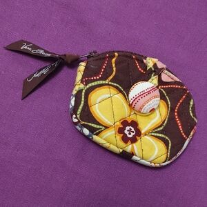 Vera Bradley Floral Yellow and Brown Key Holder